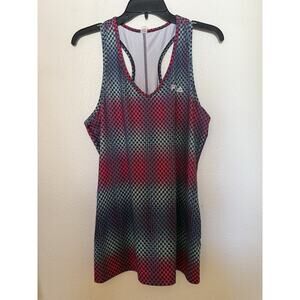 FILA SPORT Women's Racerback Running Tank Blue Purple Pink Small EUC